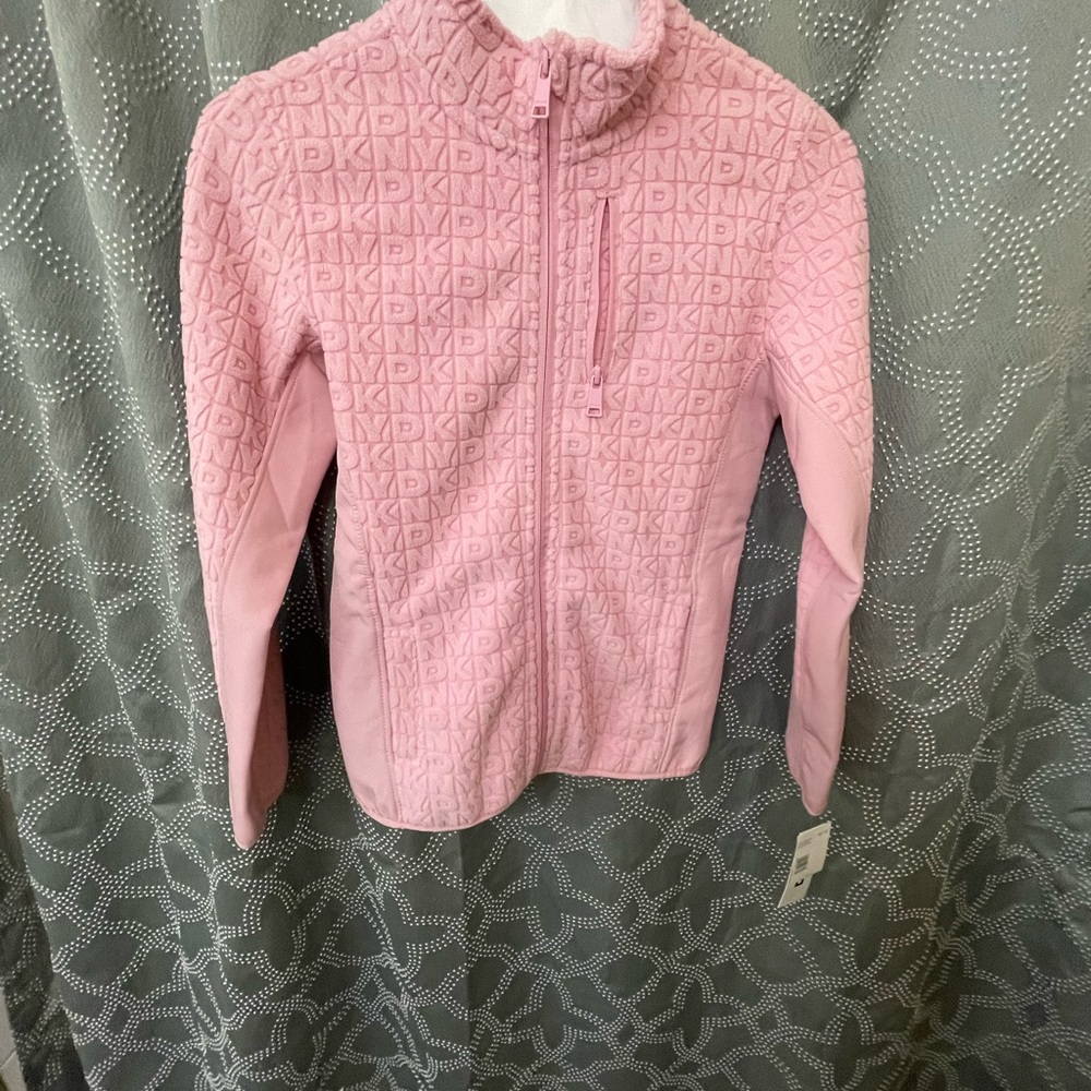 DKNY Light Pink / Mauve Quilted Jacket Girls Sz 14-16